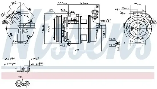 Kompressor, Klimaanlage 12 V NISSENS 89397 Bild Kompressor, Klimaanlage 12 V NISSENS 89397