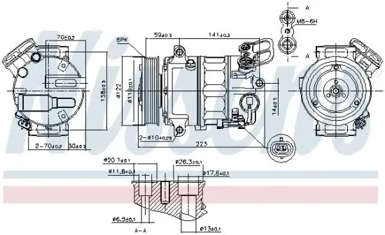 Kompressor, Klimaanlage 12 V NISSENS 89420 Bild Kompressor, Klimaanlage 12 V NISSENS 89420