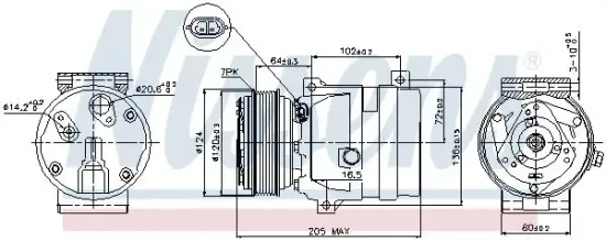 Kompressor, Klimaanlage 12 V NISSENS 89435 Bild Kompressor, Klimaanlage 12 V NISSENS 89435