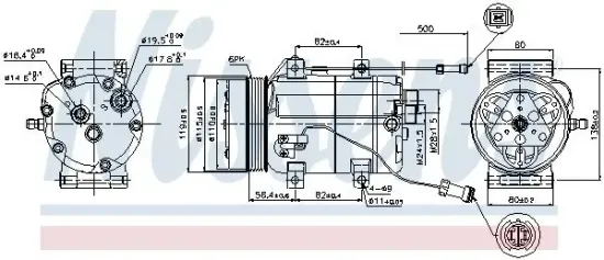 Kompressor, Klimaanlage 12 V NISSENS 89452 Bild Kompressor, Klimaanlage 12 V NISSENS 89452