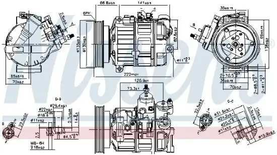 Kompressor, Klimaanlage 12 V NISSENS 89463 Bild Kompressor, Klimaanlage 12 V NISSENS 89463