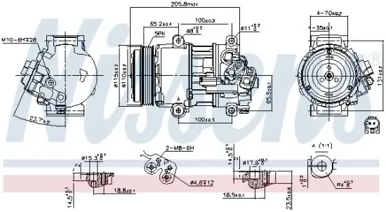Kompressor, Klimaanlage 12 V NISSENS 89479 Bild Kompressor, Klimaanlage 12 V NISSENS 89479