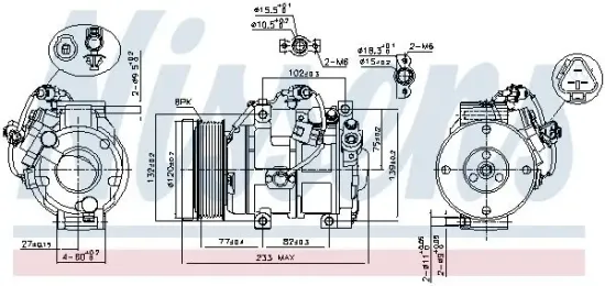 Kompressor, Klimaanlage 12 V NISSENS 89511 Bild Kompressor, Klimaanlage 12 V NISSENS 89511