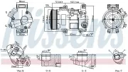 Kompressor, Klimaanlage 12 V NISSENS 89516