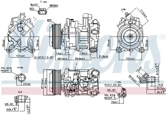 Kompressor, Klimaanlage 12 V NISSENS 89585 Bild Kompressor, Klimaanlage 12 V NISSENS 89585