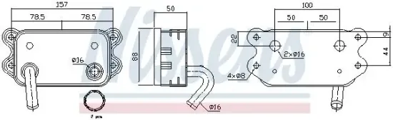 Ölkühler, Motoröl NISSENS 90580 Bild Ölkühler, Motoröl NISSENS 90580
