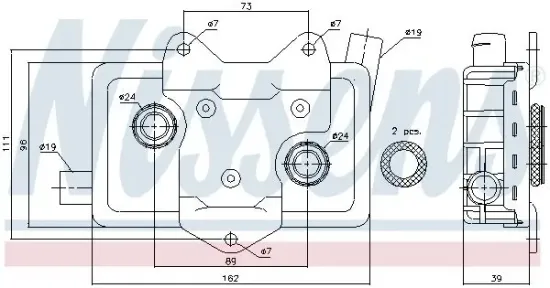 Ölkühler, Motoröl NISSENS 90618 Bild Ölkühler, Motoröl NISSENS 90618