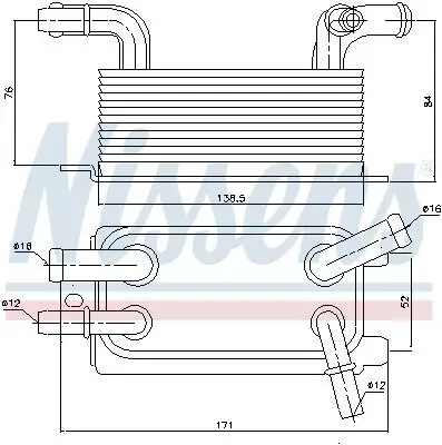 Ölkühler, Automatikgetriebe NISSENS 90642 Bild Ölkühler, Automatikgetriebe NISSENS 90642