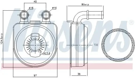 Ölkühler, Motoröl NISSENS 90650 Bild Ölkühler, Motoröl NISSENS 90650