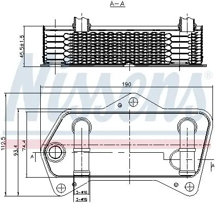 Ölkühler, Automatikgetriebe NISSENS 90653 Bild Ölkühler, Automatikgetriebe NISSENS 90653