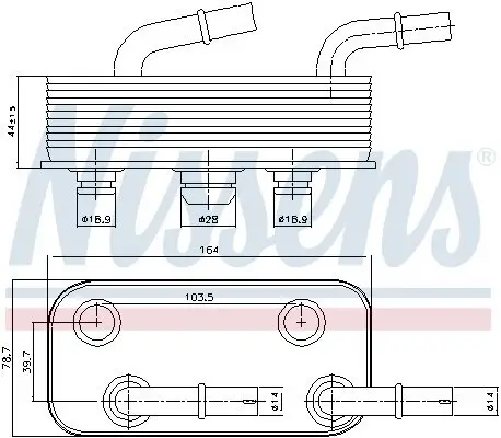 Ölkühler, Automatikgetriebe NISSENS 90657 Bild Ölkühler, Automatikgetriebe NISSENS 90657