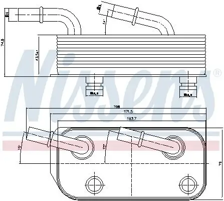 Ölkühler, Automatikgetriebe NISSENS 90658 Bild Ölkühler, Automatikgetriebe NISSENS 90658