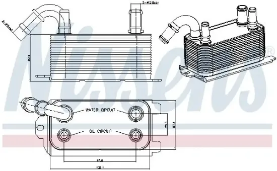 Ölkühler, Automatikgetriebe NISSENS 90661 Bild Ölkühler, Automatikgetriebe NISSENS 90661