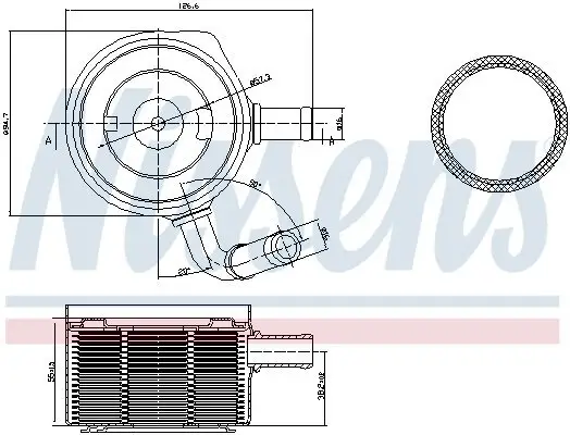 Ölkühler, Motoröl NISSENS 90669 Bild Ölkühler, Motoröl NISSENS 90669