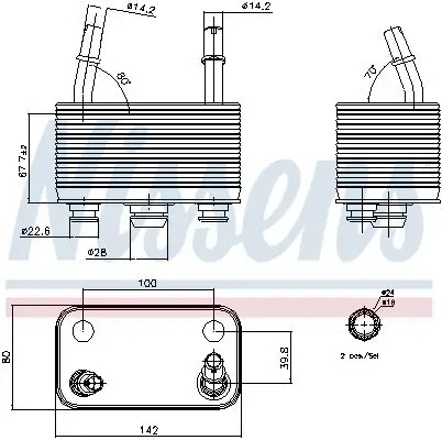 Ölkühler, Automatikgetriebe NISSENS 90678 Bild Ölkühler, Automatikgetriebe NISSENS 90678