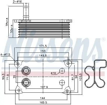 Ölkühler, Motoröl NISSENS 90683 Bild Ölkühler, Motoröl NISSENS 90683