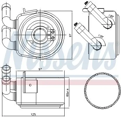 Ölkühler, Motoröl NISSENS 90695 Bild Ölkühler, Motoröl NISSENS 90695