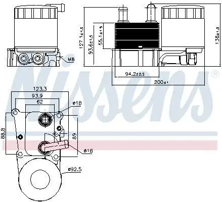 Ölkühler, Motoröl NISSENS 90696 Bild Ölkühler, Motoröl NISSENS 90696