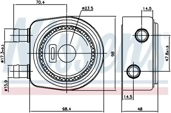 Ölkühler, Motoröl NISSENS 90697 Bild Ölkühler, Motoröl NISSENS 90697