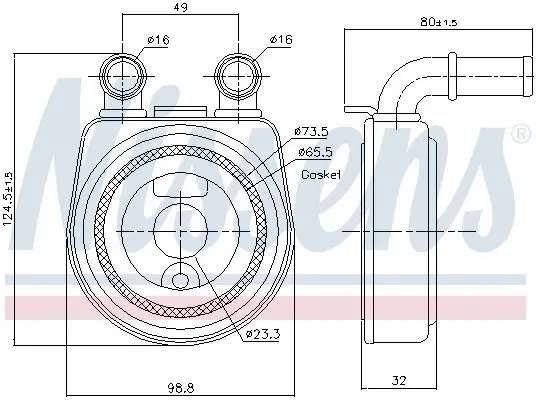 Ölkühler, Motoröl NISSENS 90701 Bild Ölkühler, Motoröl NISSENS 90701