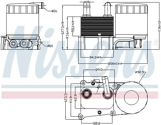 Ölkühler, Motoröl NISSENS 90706 Bild Ölkühler, Motoröl NISSENS 90706