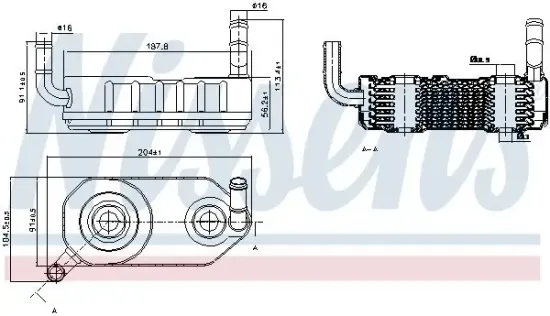 Ölkühler, Automatikgetriebe NISSENS 90708 Bild Ölkühler, Automatikgetriebe NISSENS 90708