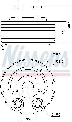 Ölkühler, Motoröl NISSENS 90719 Bild Ölkühler, Motoröl NISSENS 90719