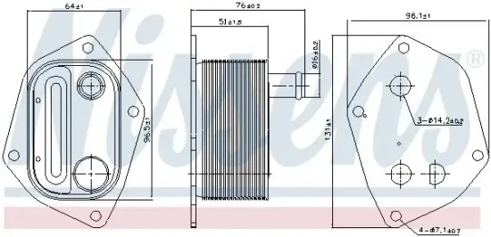 Ölkühler, Motoröl NISSENS 90720 Bild Ölkühler, Motoröl NISSENS 90720