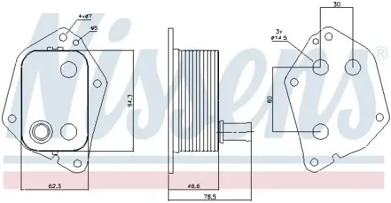 Ölkühler, Motoröl NISSENS 90721 Bild Ölkühler, Motoröl NISSENS 90721