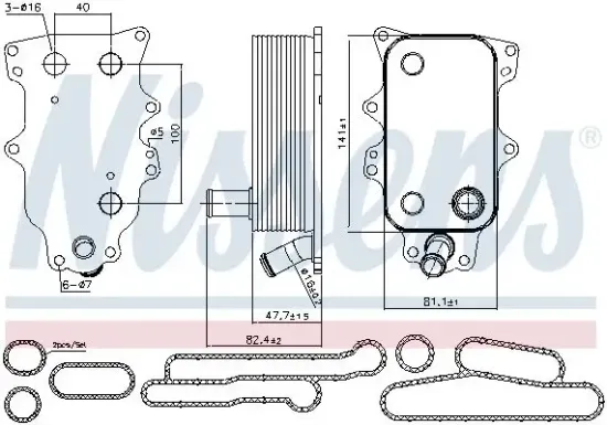 Ölkühler, Motoröl NISSENS 90737 Bild Ölkühler, Motoröl NISSENS 90737