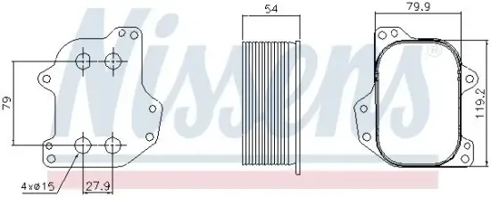 Ölkühler, Motoröl NISSENS 90745 Bild Ölkühler, Motoröl NISSENS 90745