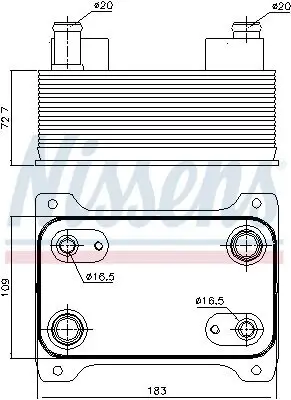 Ölkühler, Automatikgetriebe NISSENS 90747 Bild Ölkühler, Automatikgetriebe NISSENS 90747