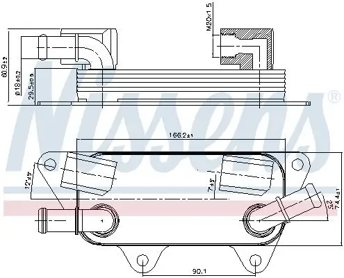 Ölkühler, Motoröl NISSENS 90789 Bild Ölkühler, Motoröl NISSENS 90789
