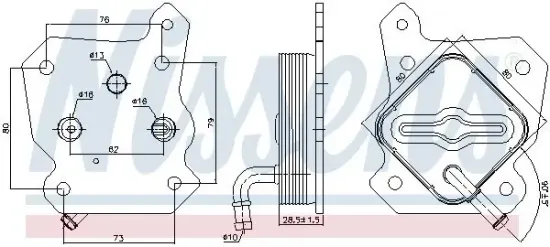 Ölkühler, Motoröl NISSENS 90790 Bild Ölkühler, Motoröl NISSENS 90790