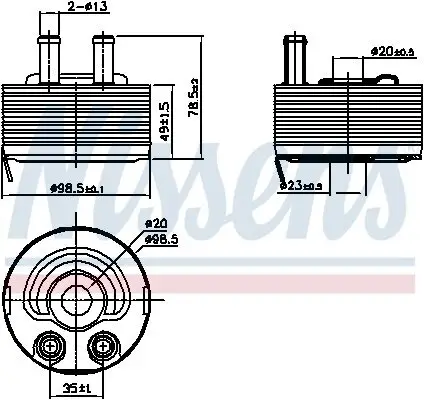 Ölkühler, Motoröl NISSENS 90793 Bild Ölkühler, Motoröl NISSENS 90793