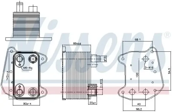 Ölkühler, Motoröl NISSENS 90832 Bild Ölkühler, Motoröl NISSENS 90832
