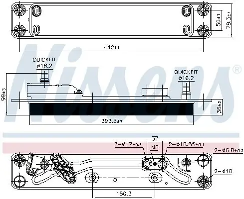 Ölkühler, Automatikgetriebe NISSENS 90837 Bild Ölkühler, Automatikgetriebe NISSENS 90837