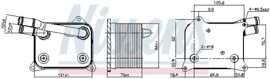 Ölkühler, Motoröl NISSENS 90839 Bild Ölkühler, Motoröl NISSENS 90839