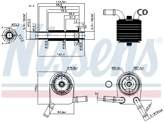 Ölkühler, Motoröl NISSENS 90849 Bild Ölkühler, Motoröl NISSENS 90849