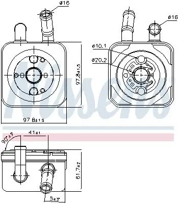 Ölkühler, Motoröl NISSENS 90853 Bild Ölkühler, Motoröl NISSENS 90853