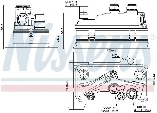 Ölkühler, Automatikgetriebe NISSENS 90859 Bild Ölkühler, Automatikgetriebe NISSENS 90859