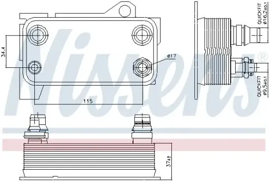 Ölkühler, Automatikgetriebe NISSENS 90863 Bild Ölkühler, Automatikgetriebe NISSENS 90863