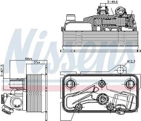 Ölkühler, Automatikgetriebe NISSENS 90870 Bild Ölkühler, Automatikgetriebe NISSENS 90870