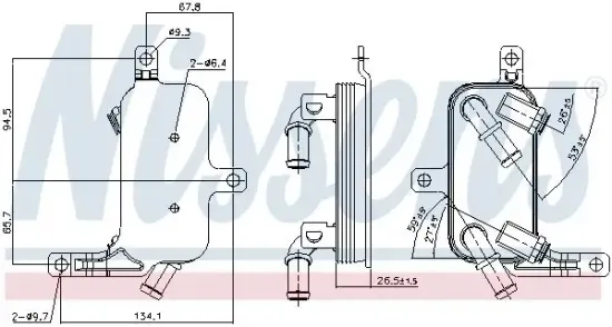 Ölkühler, Automatikgetriebe NISSENS 90891 Bild Ölkühler, Automatikgetriebe NISSENS 90891