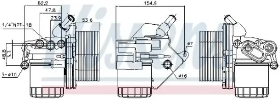 Ölkühler, Motoröl NISSENS 90893 Bild Ölkühler, Motoröl NISSENS 90893