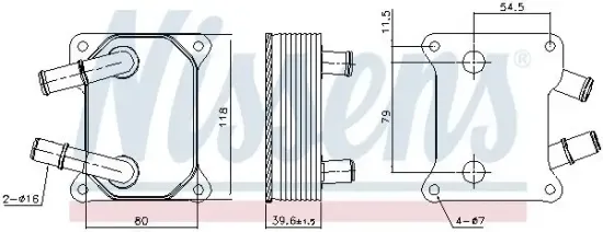 Ölkühler, Motoröl NISSENS 90897 Bild Ölkühler, Motoröl NISSENS 90897