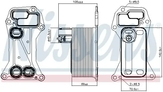 Ölkühler, Motoröl NISSENS 90901 Bild Ölkühler, Motoröl NISSENS 90901