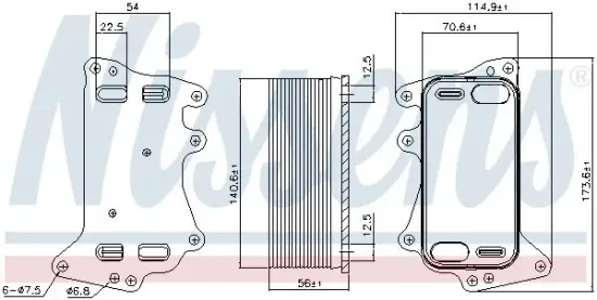 Ölkühler, Automatikgetriebe NISSENS 90908 Bild Ölkühler, Automatikgetriebe NISSENS 90908