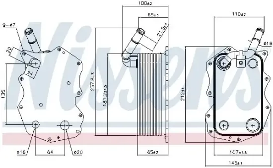 Ölkühler, Motoröl NISSENS 90917 Bild Ölkühler, Motoröl NISSENS 90917