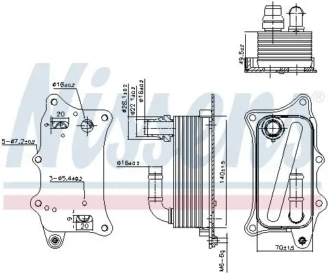 Ölkühler, Motoröl NISSENS 90918 Bild Ölkühler, Motoröl NISSENS 90918